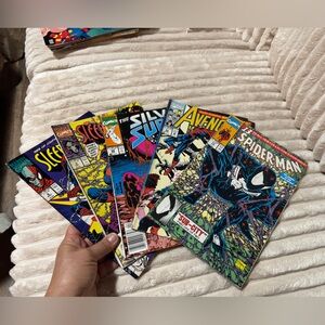 Marvel Spider-Man and Avengers Comic Book Lot - Black, Red, Blue, Yellow